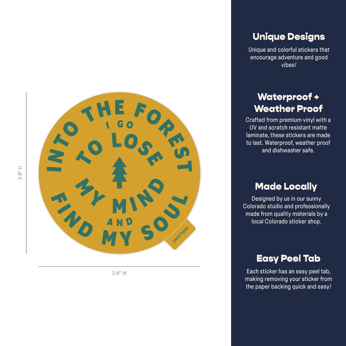 Into The Forest Sticker | Vinyl Sticker | Yellow