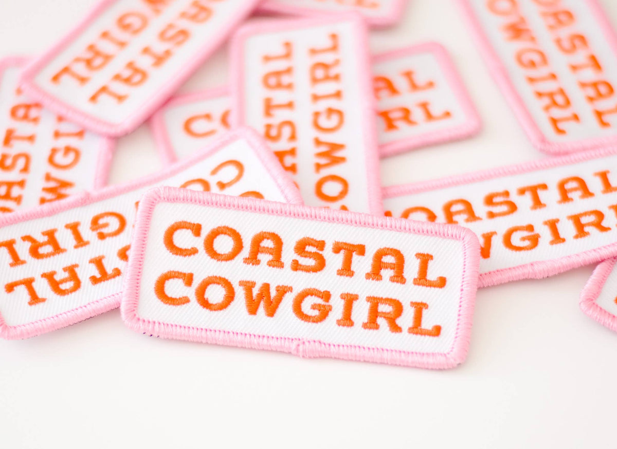 Coastal Cowgirl Embroidered Iron on Patch