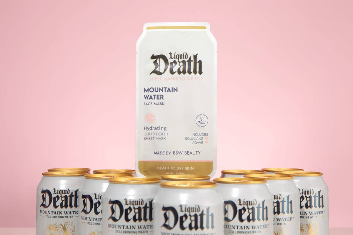 Mountain Water Liquid Death Hydrating Face Mask