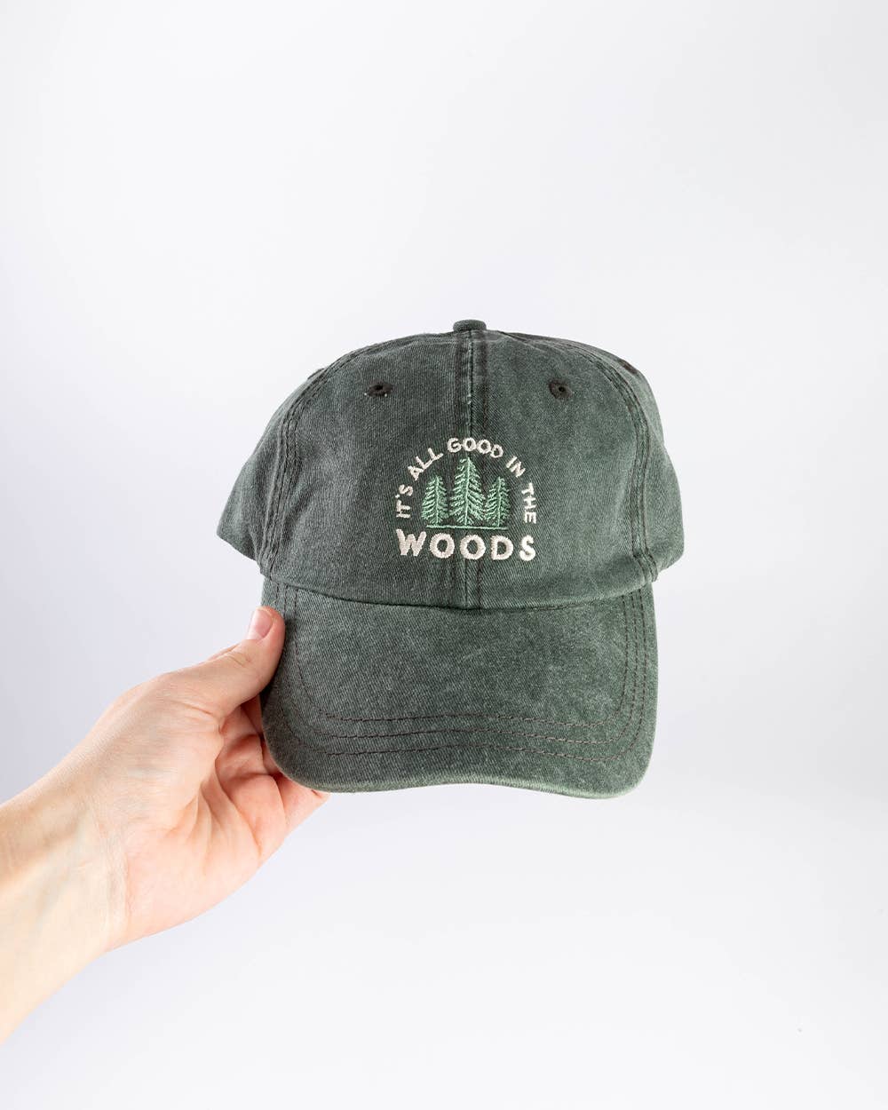 Good in the Woods Dad Hat | Faded Forest