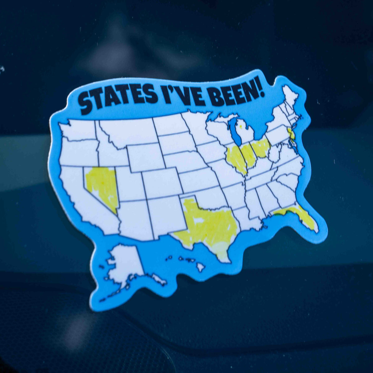 States I've Been US Map DIY Sticker