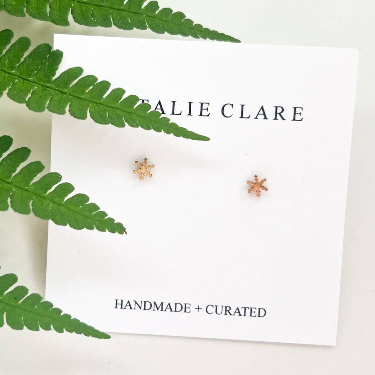 Mini Gold Snowflake Studs