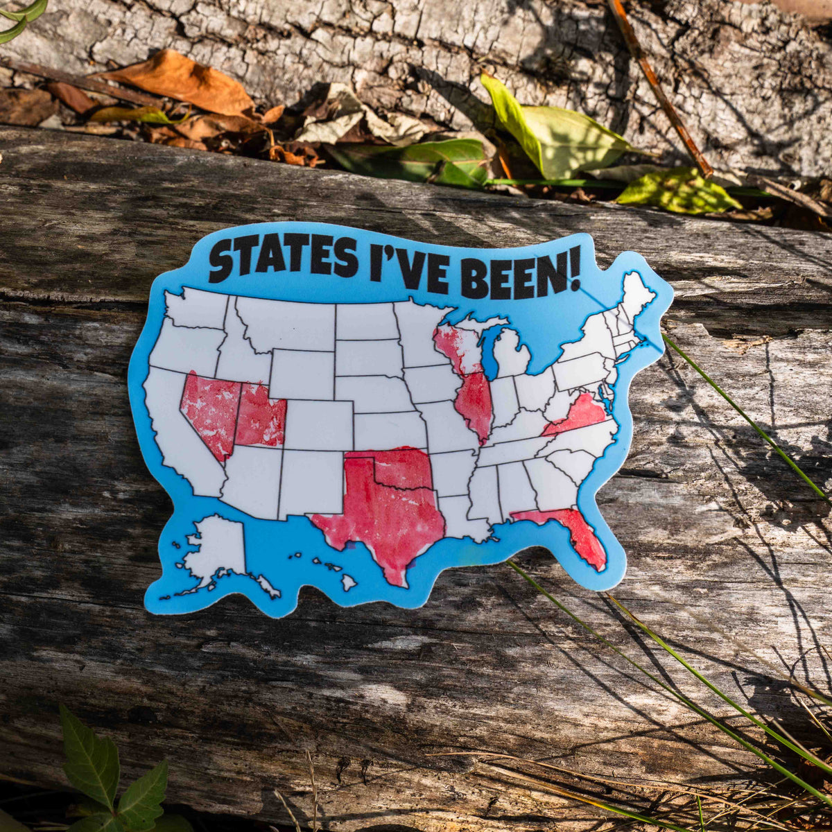 States I've Been US Map DIY Sticker