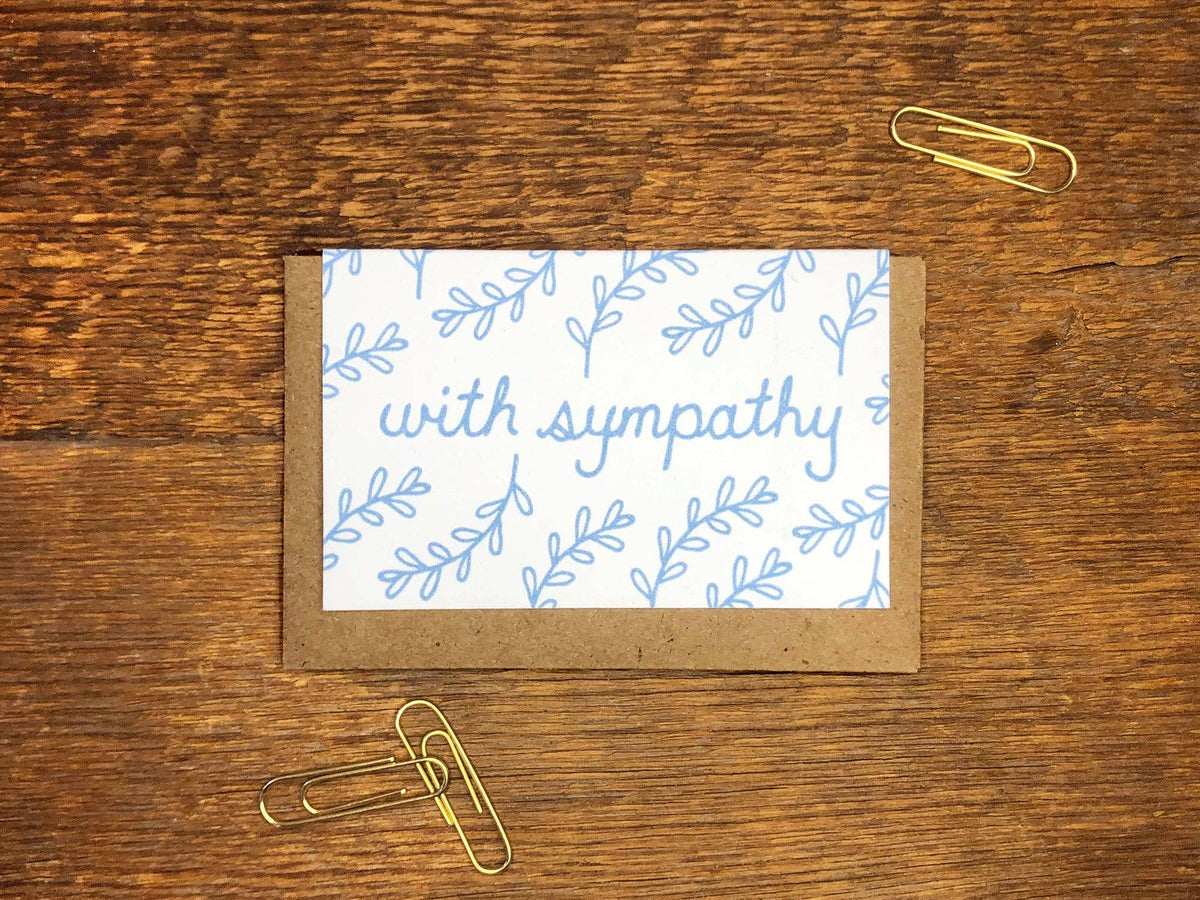 With Sympathy Enclosure Card