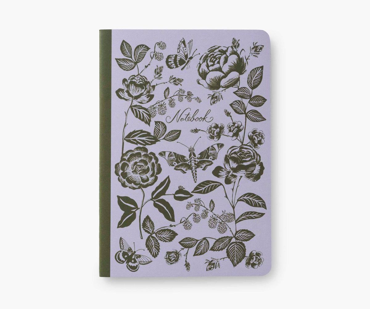 Assorted Set of 3 English Rose Notebooks