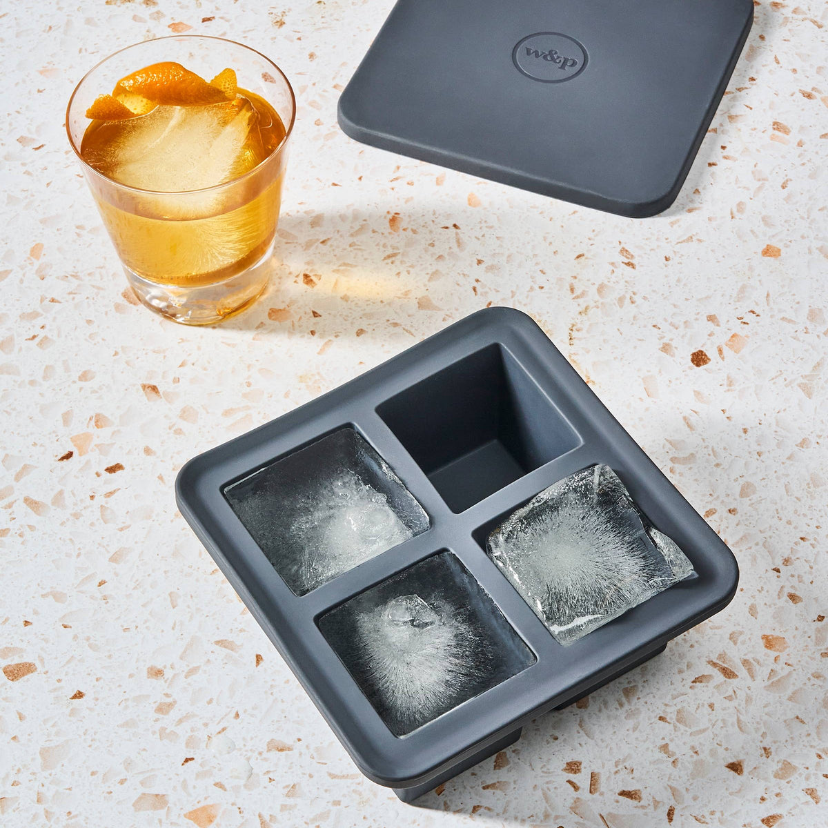 Extra Large XL Cocktail Cube Silicone Ice Tray