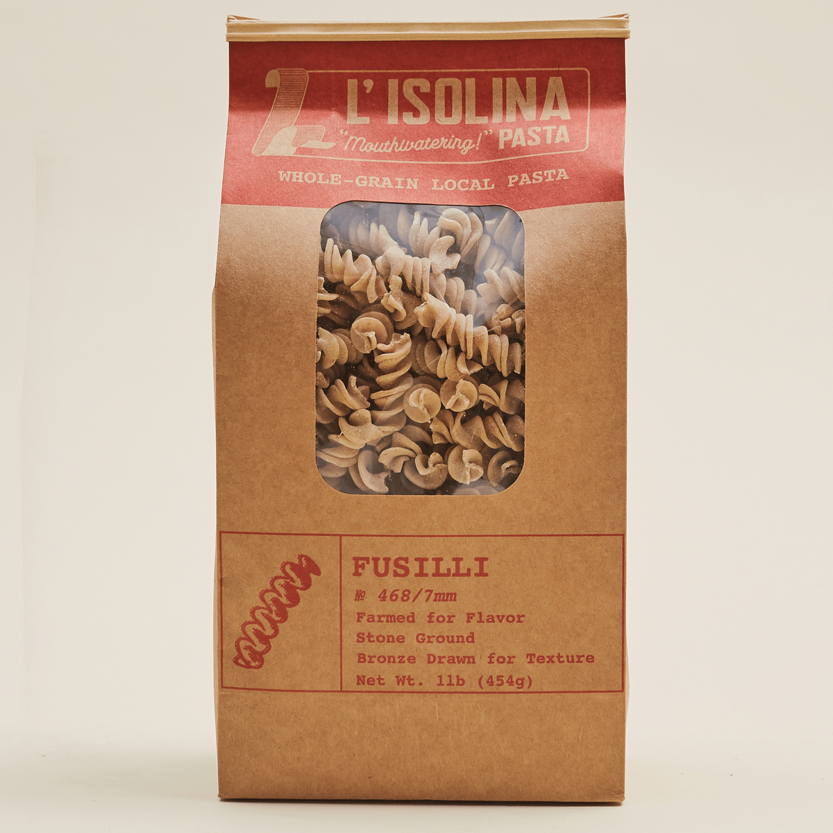 Regenerative Whole-Grain Fusilli - L&#39;Isolina “Farmed for Flavor” Pasta