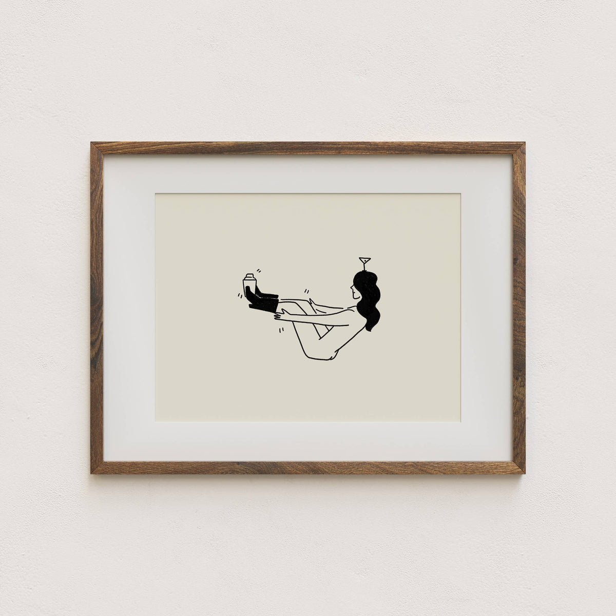 "Party Trick" Minimal Martini Cocktail Art Print