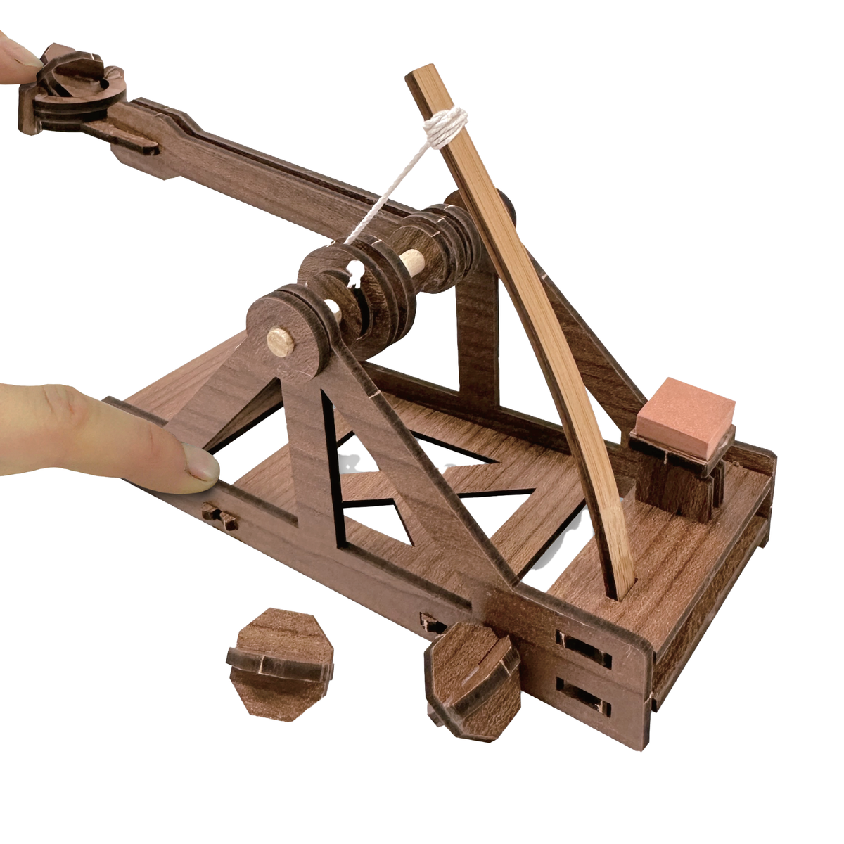 Mini Catapult : Wooden Engineering Model Building Kit