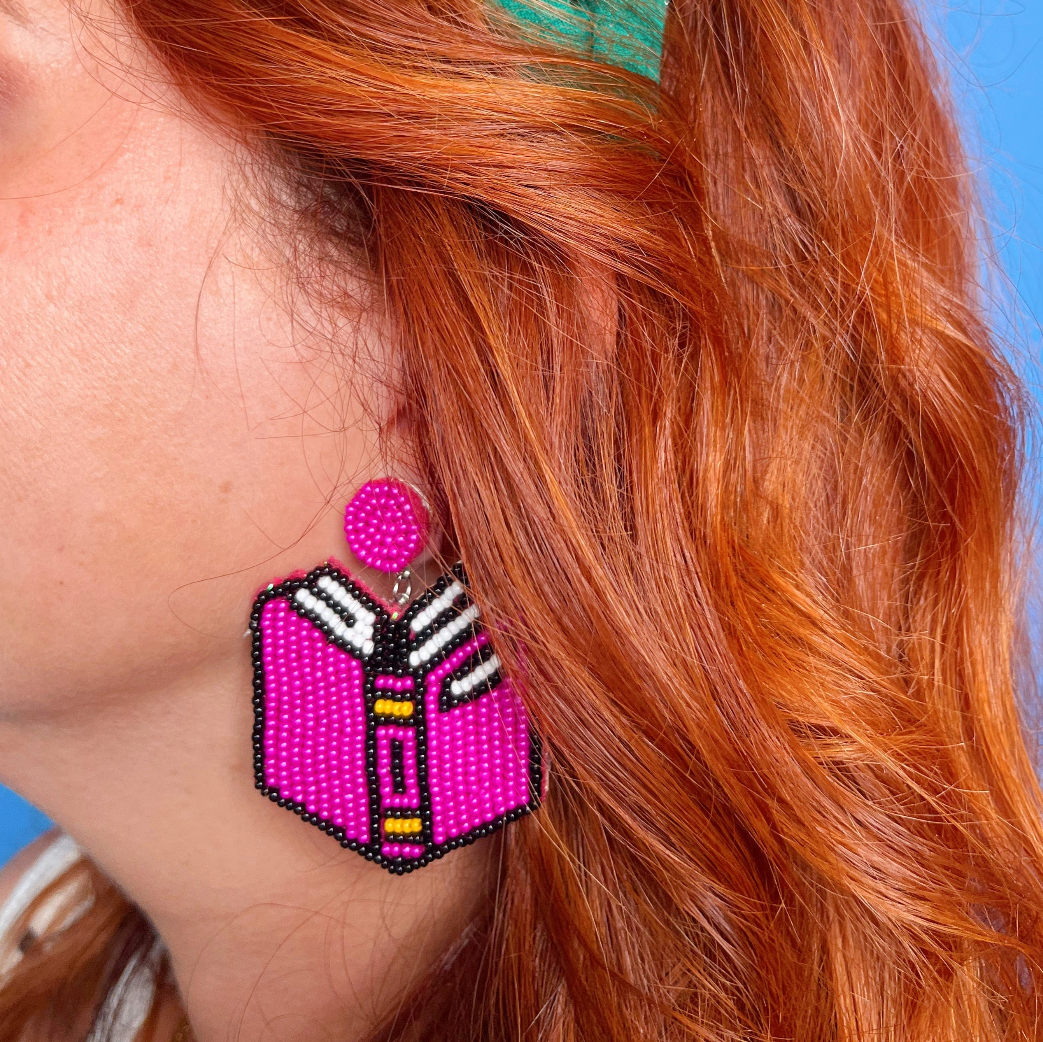 Booked & Beadsy Reading Earrings Beaded Book Dangle Jewelry