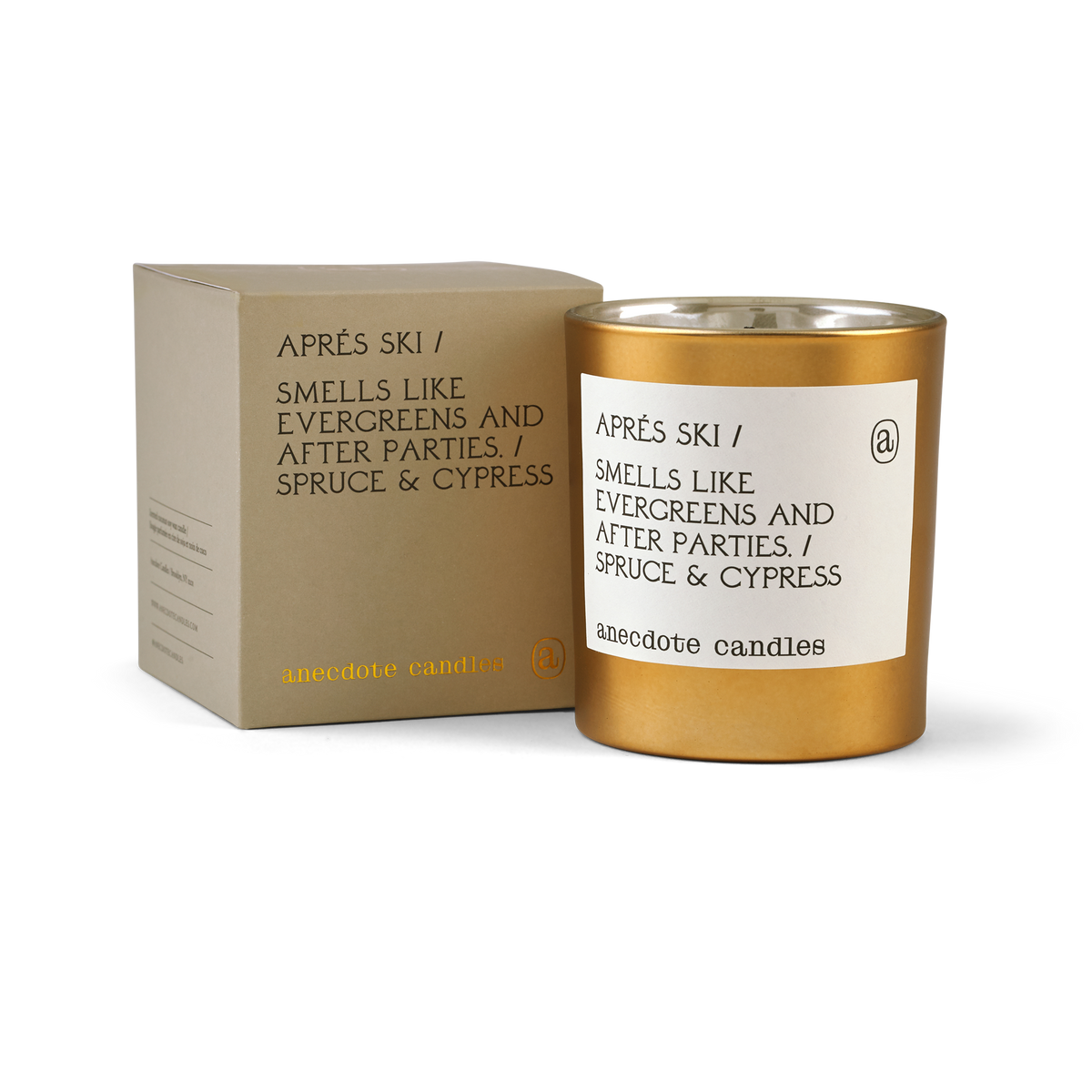 Apres Ski (Spruce & Cypress) Gold Tumbler Candle