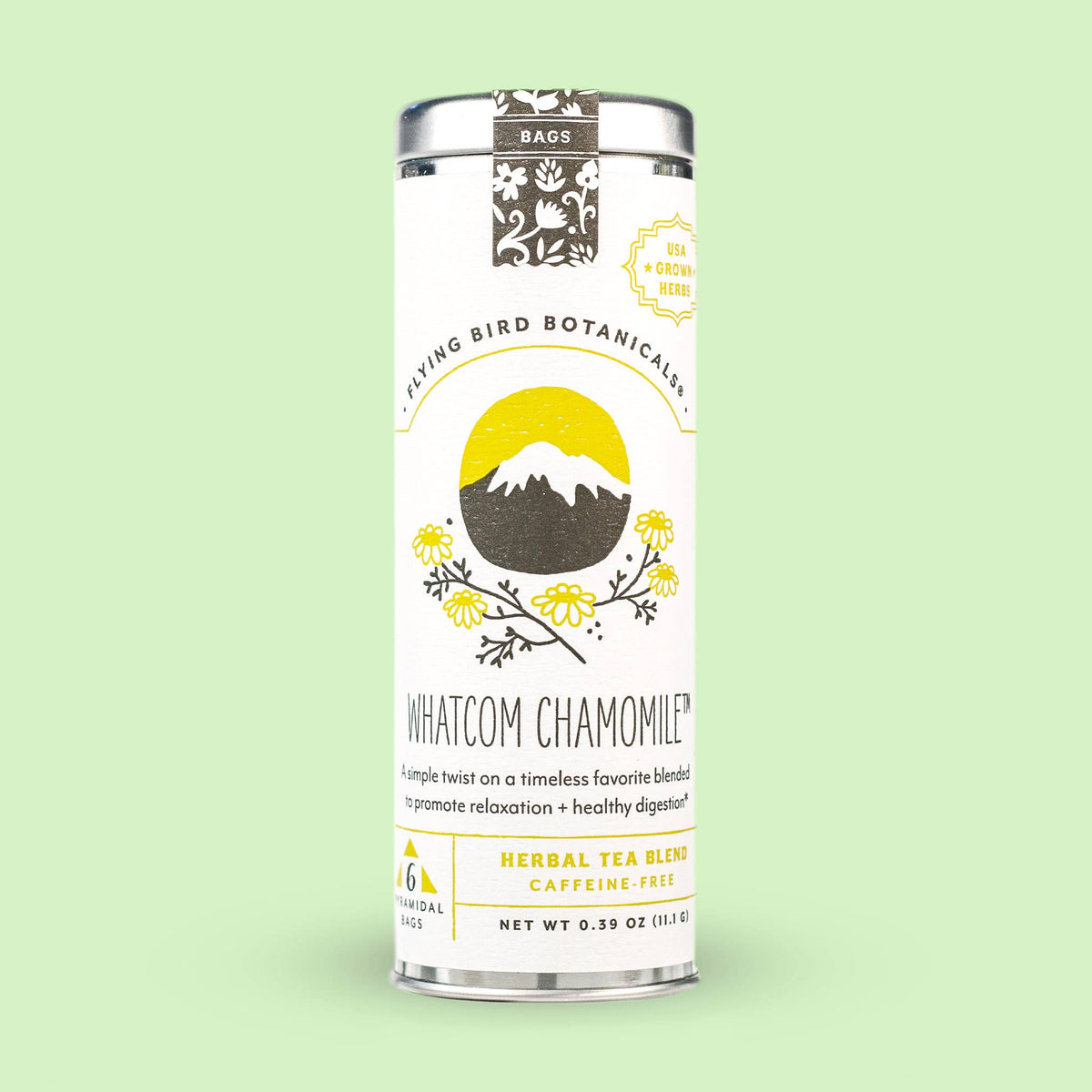 Whatcom Chamomile – 6 Tea Bag Tin
