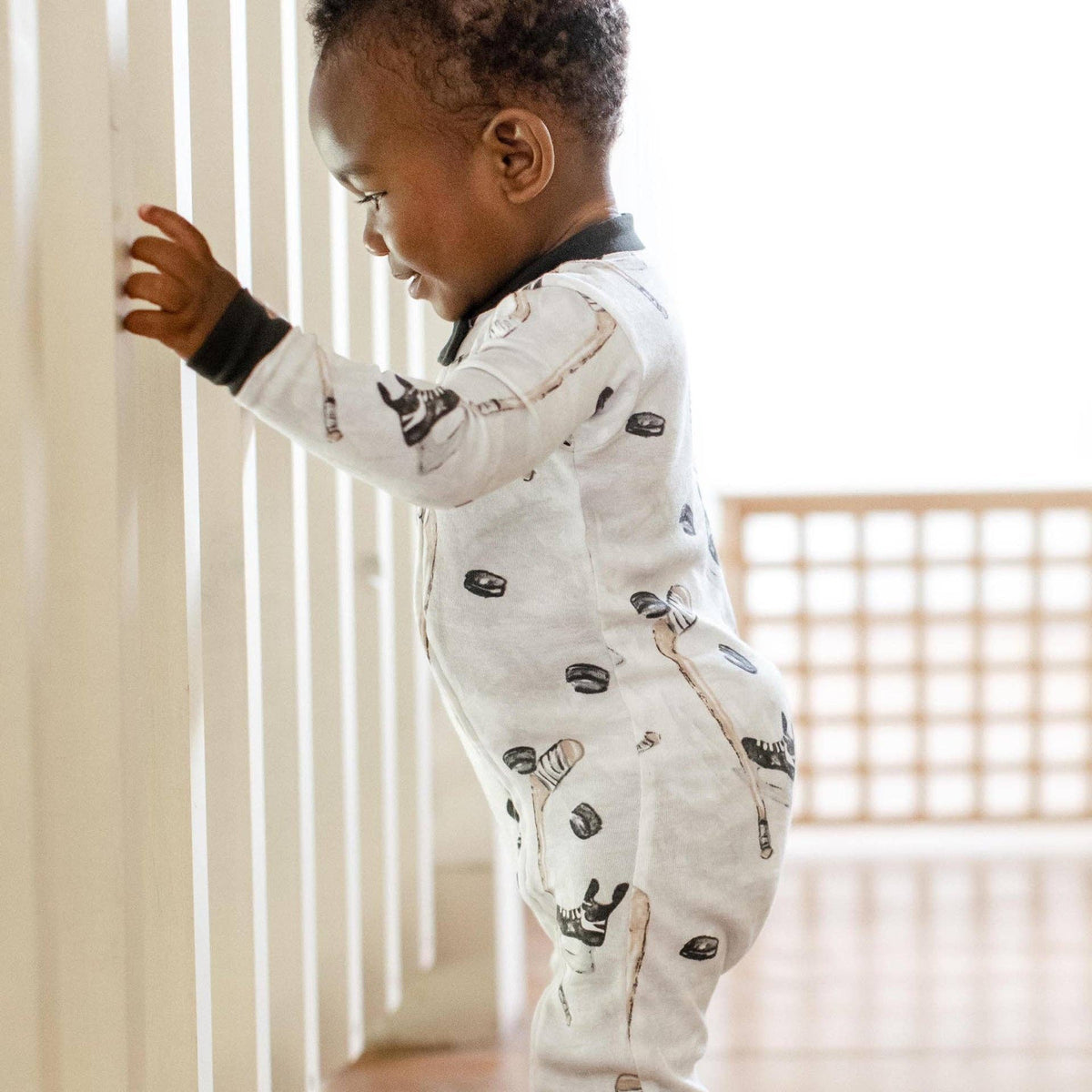 Hockey Season Organic Cotton Two-Piece Pajamas