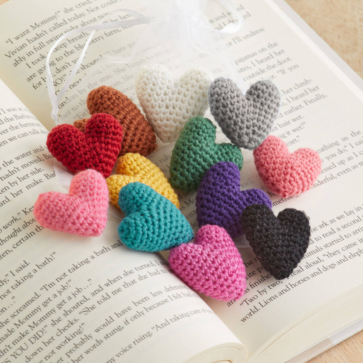 Mini Hearts Crocheted