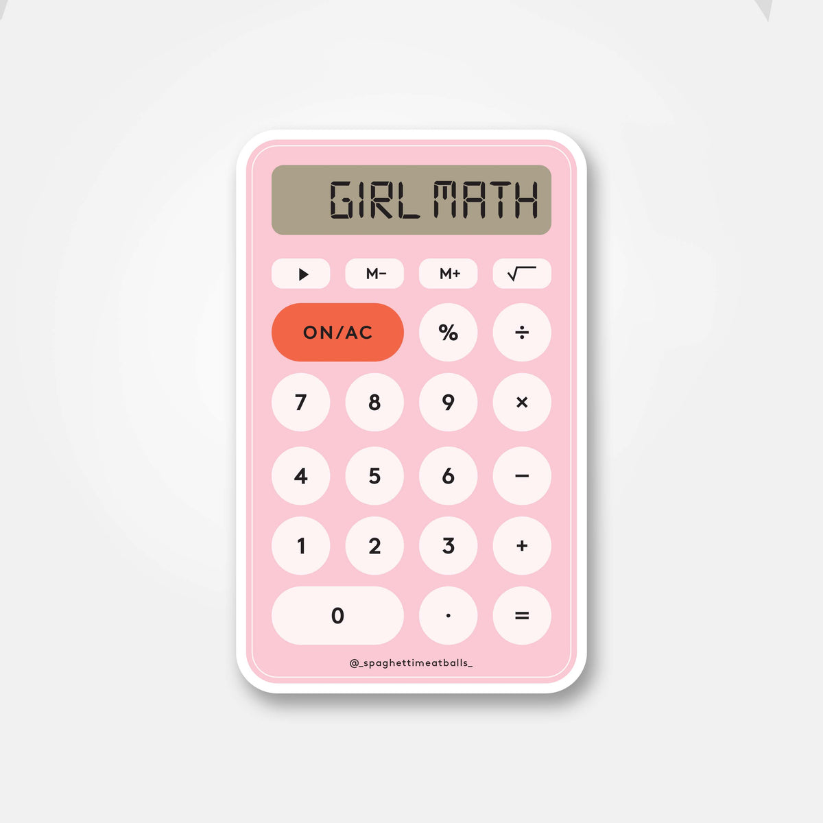 Girl Math Vinyl Sticker