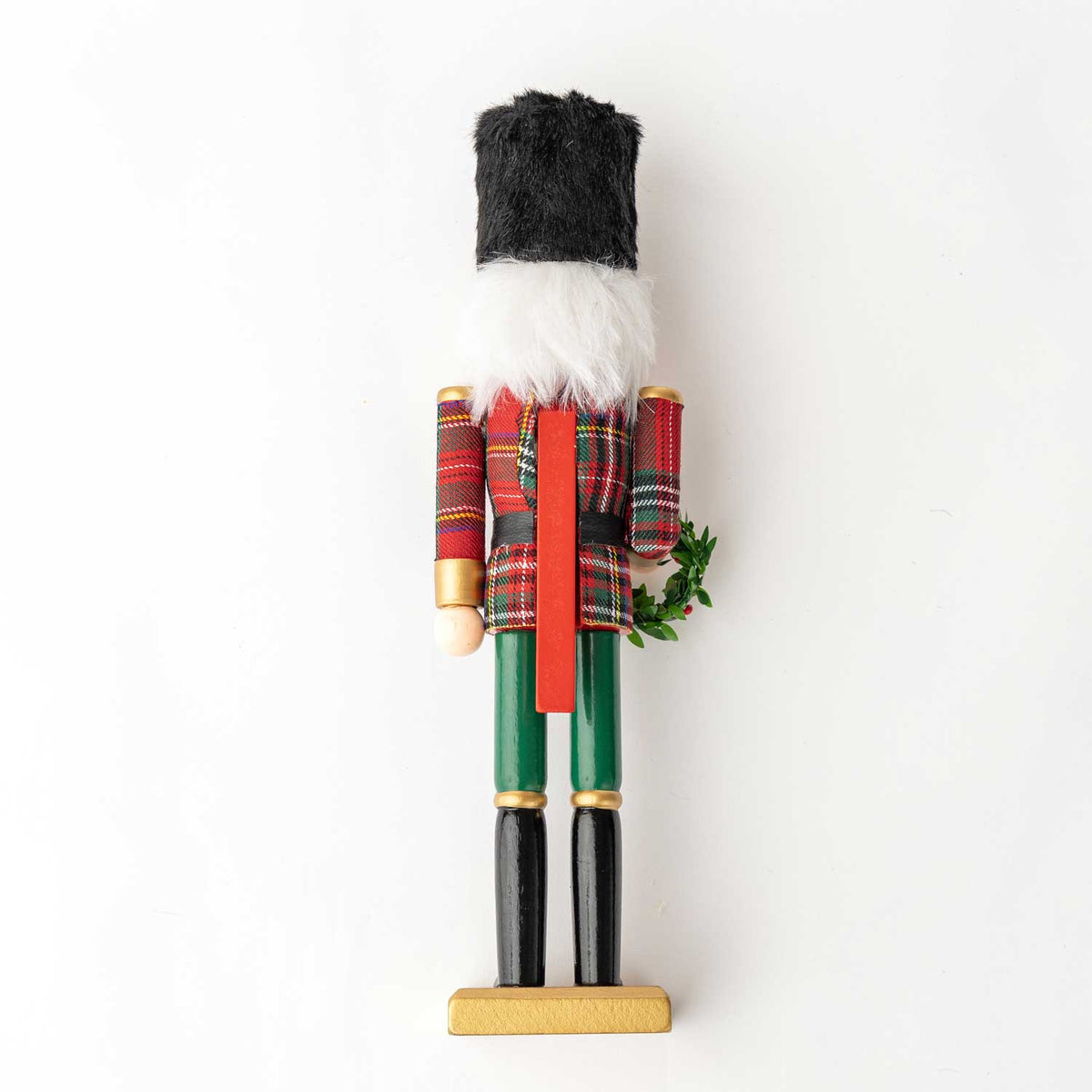 Tartan Plaid 15" Hand-Painted Wood Nutcracker