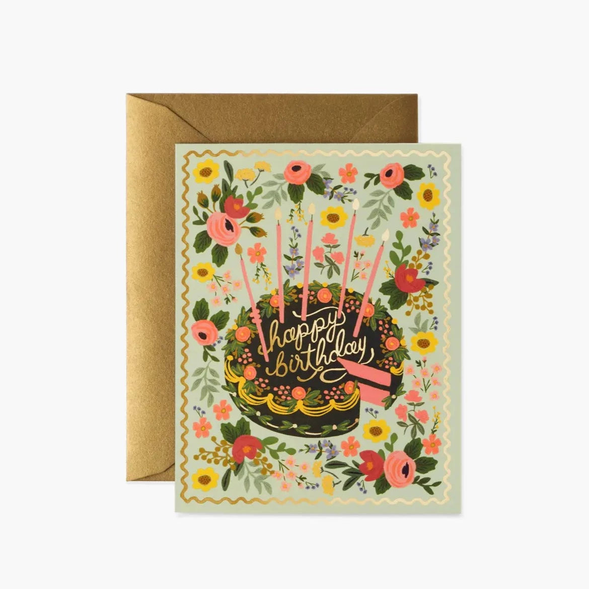 Floral Cake Birthday Card