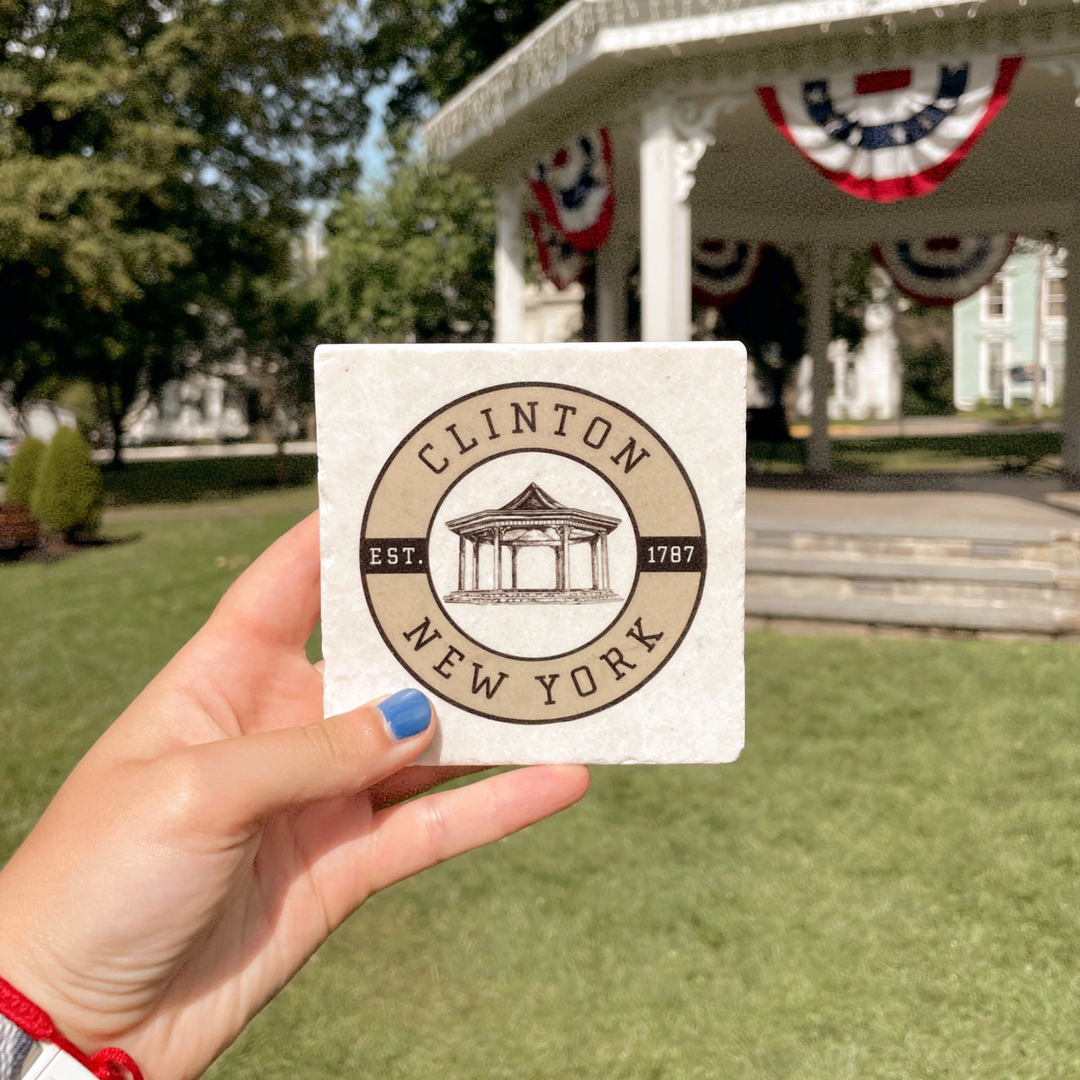 Clinton Gazebo Marble Coaster
