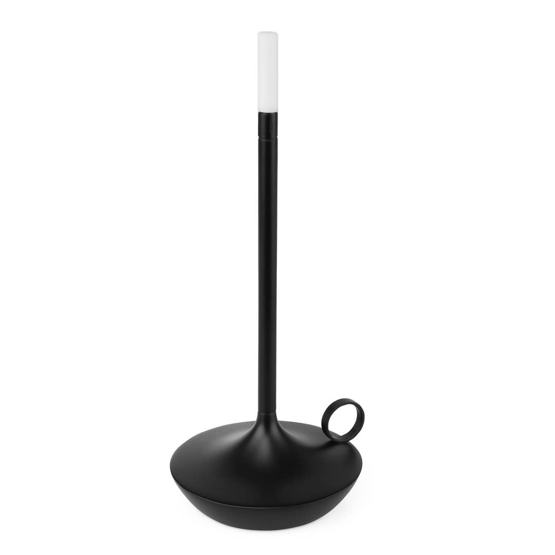 Wick Portable Rechargeable Black Lamp
