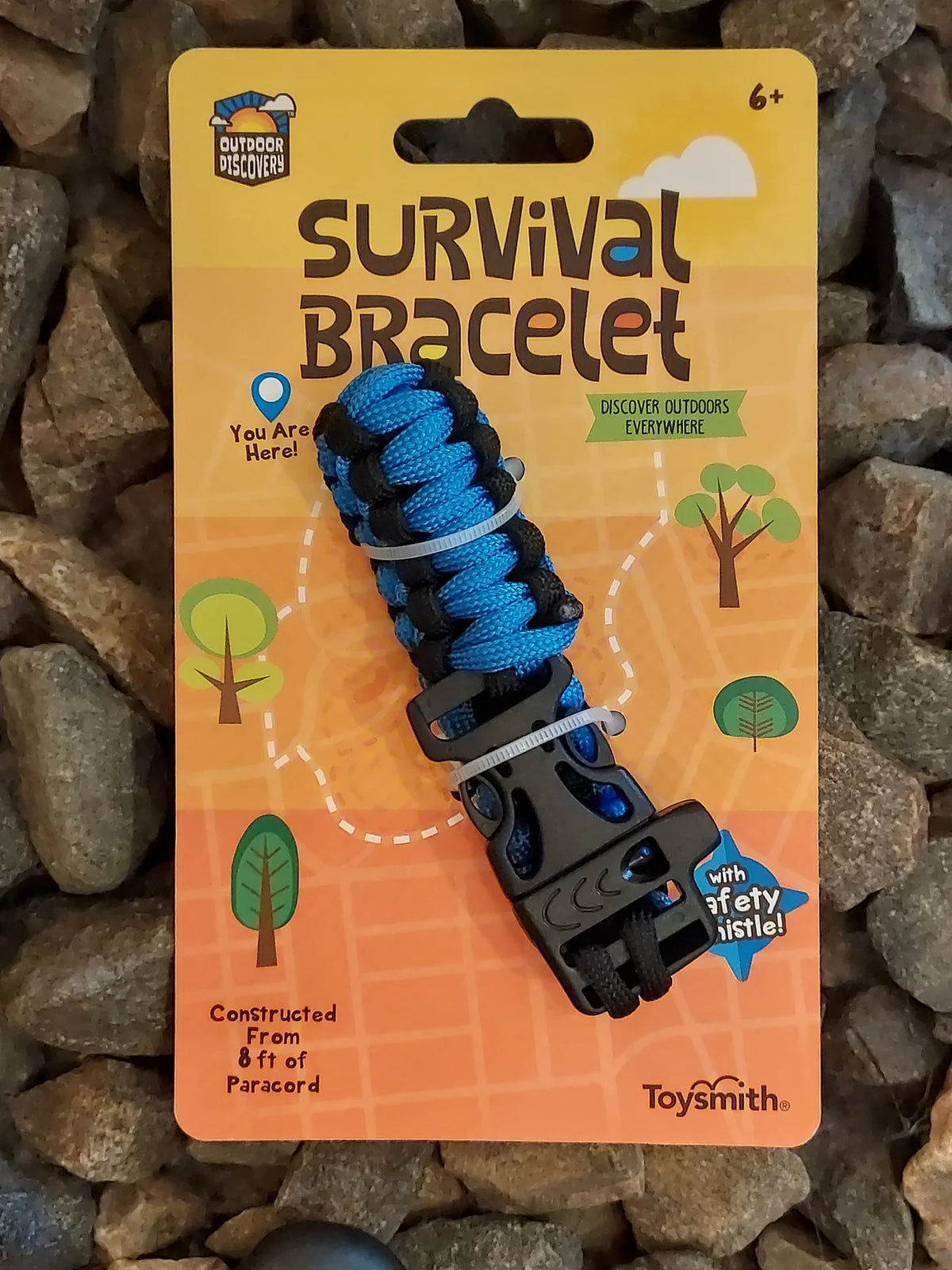 Outdoor Discovery Survival Bracelet With Whistle