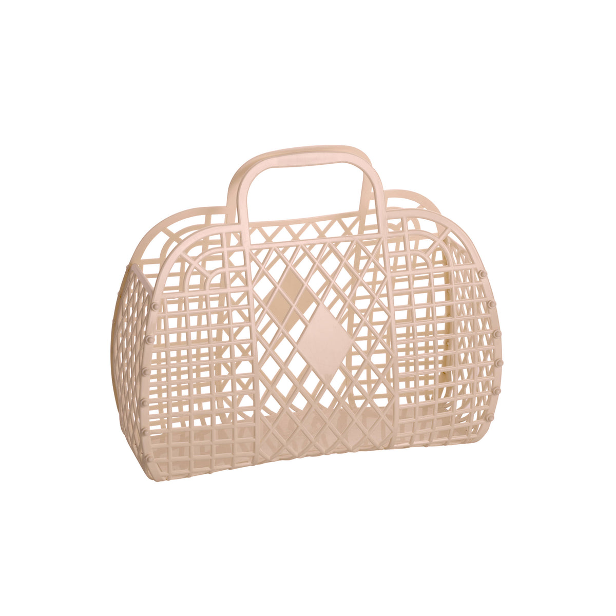 Retro Basket Jelly Small Bag - Latte