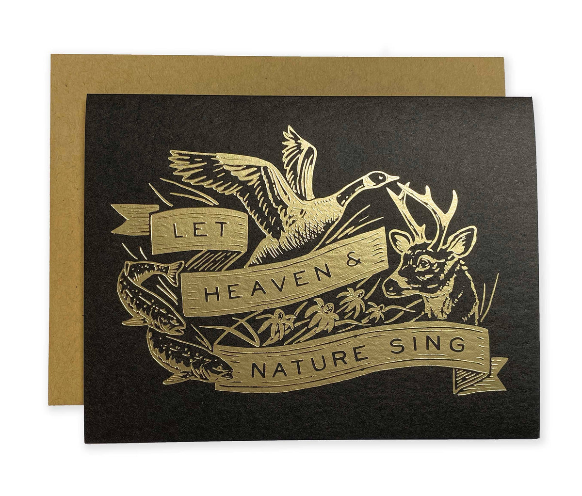 Let Heaven &amp; Nature Sing Holiday Card