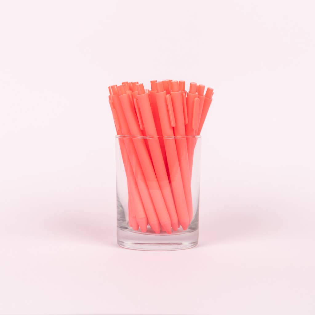 Neon Coral Jotter Pens