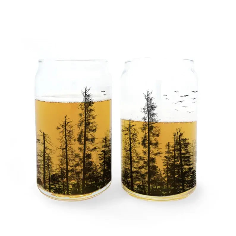 Pine Tree Forest Can Glasses