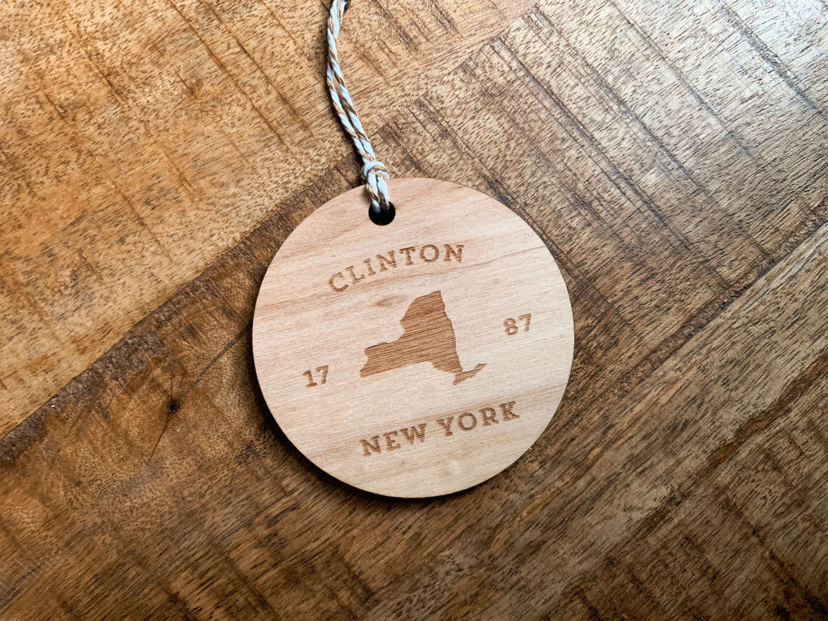 Clinton New York Round Ornament