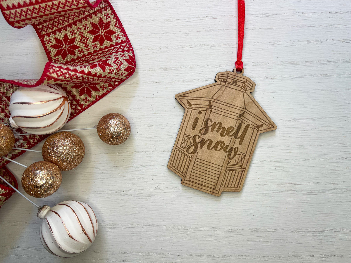 I Smell Snow Stars Hollow Wood Ornament