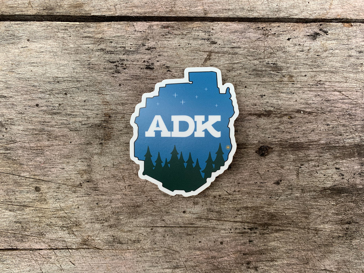 Adirondacks ADK Park Outline Sticker - Almost Local Shop