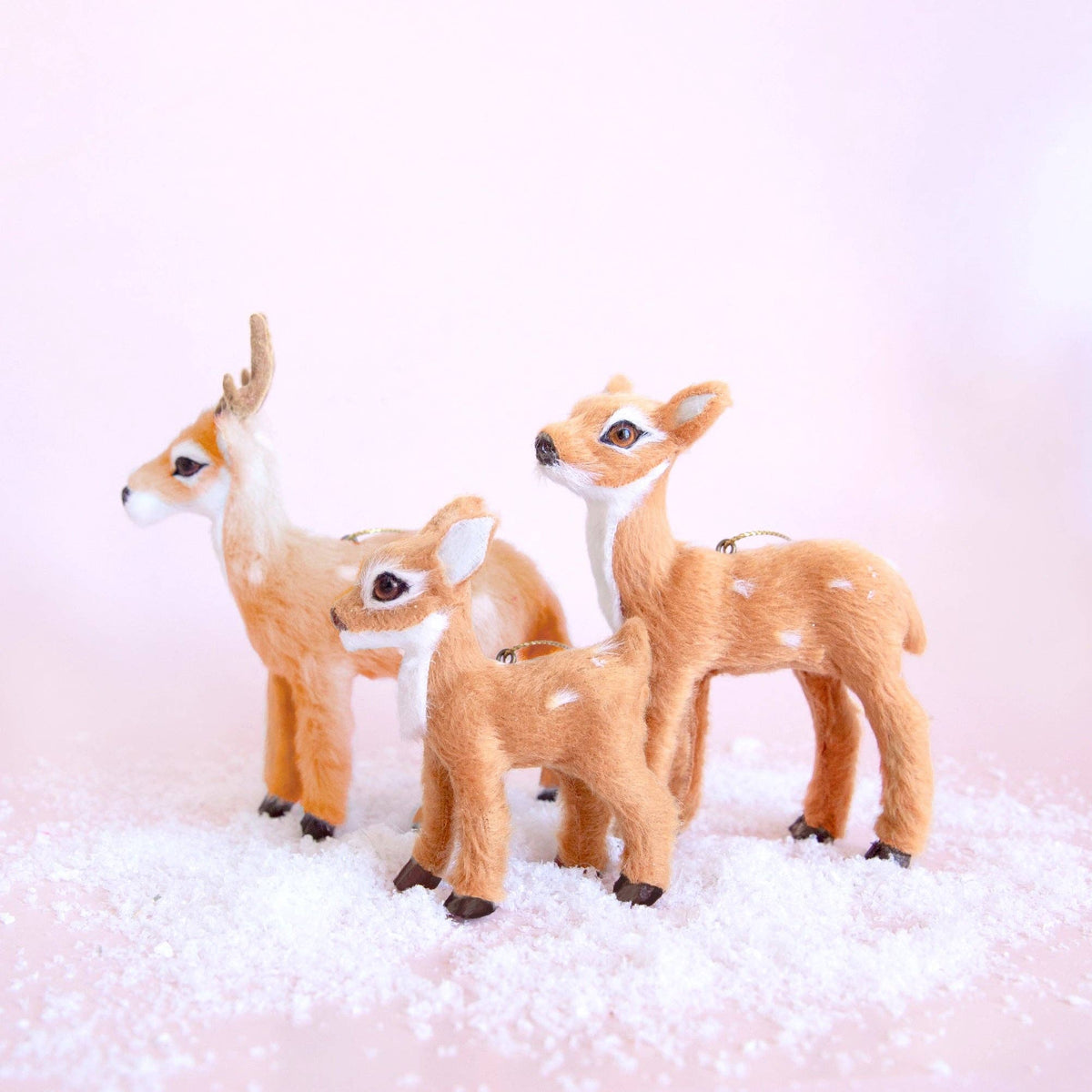 Fur Reindeer Ornament - Buck