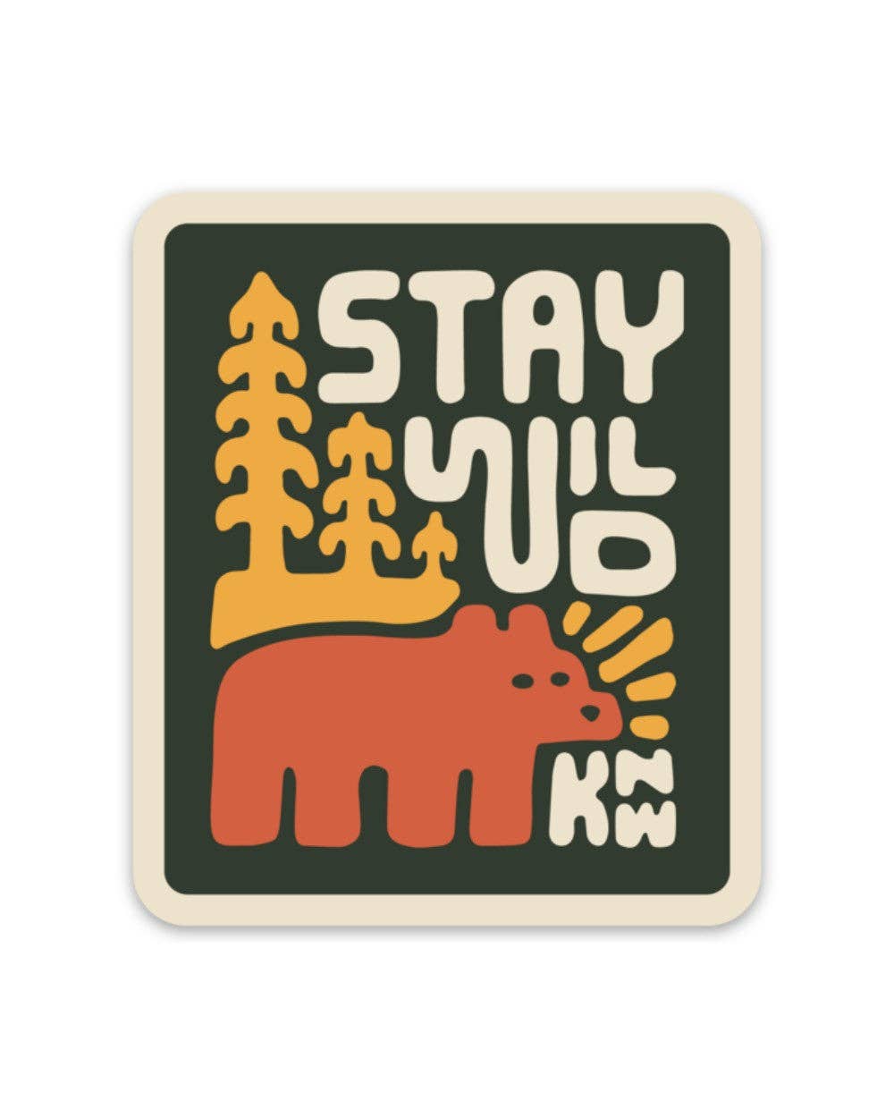 Stay Wild Grizzly Sticker