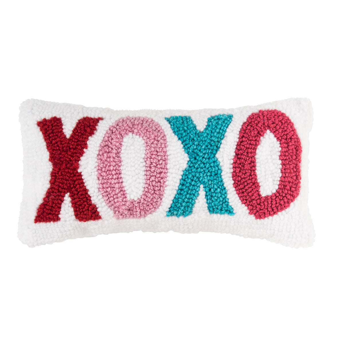 Valentine&#39;s Day Colorful XOXO Throw Pillow