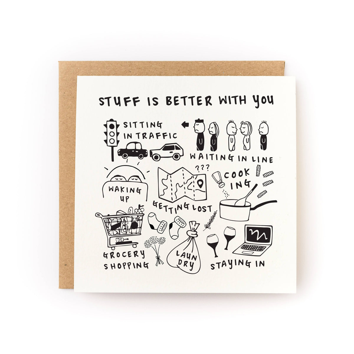 Stuff Is Better With You Valentine&#39;s Day Card