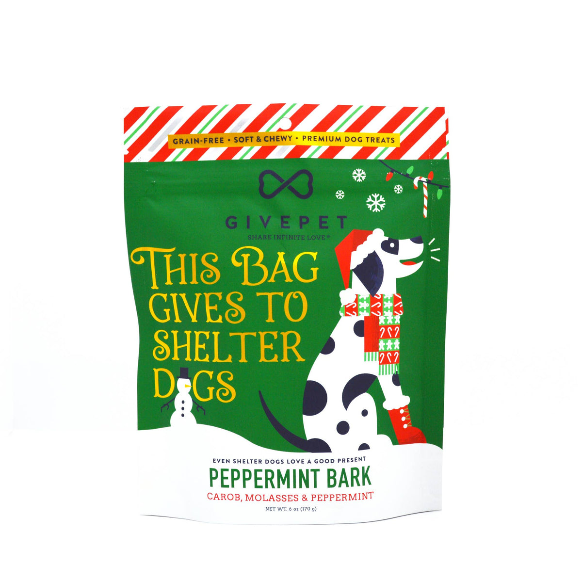 GivePet Peppermint Bark Christmas Dog Treats