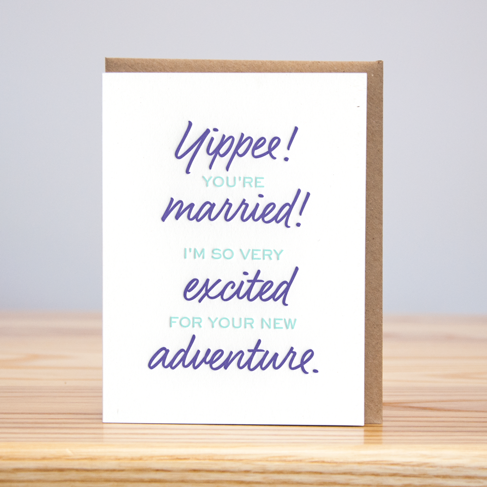 Yippee Adventure Wedding Card