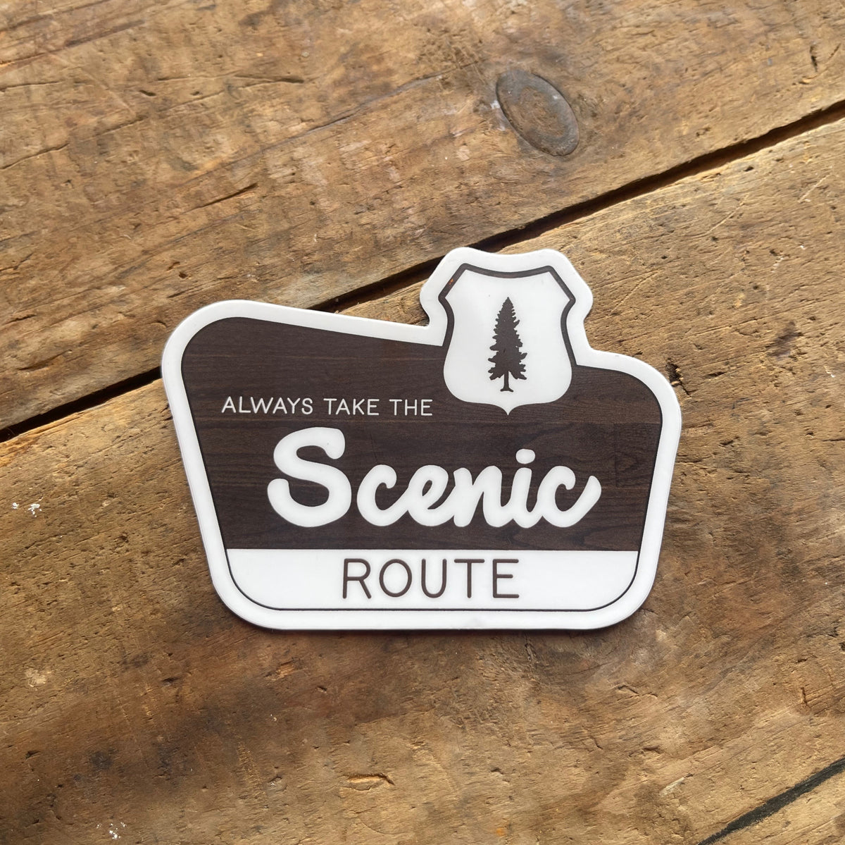 Always Take The Scenic Route Sticker